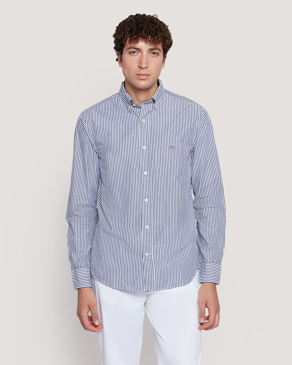 Gant Men’S Regular Fit Poplin Banker Stripe Shirt