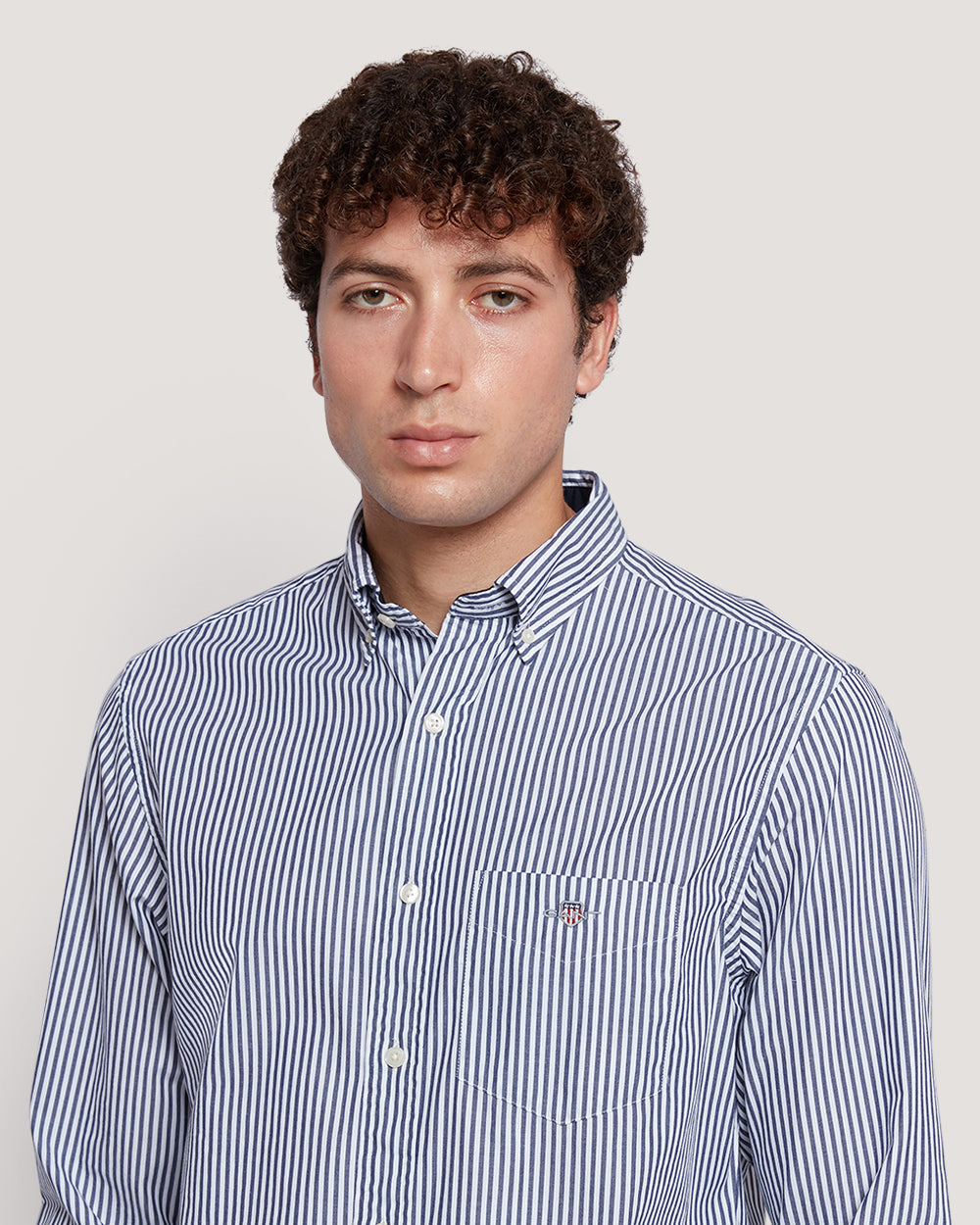 Gant Men’S Regular Fit Poplin Banker Stripe Shirt