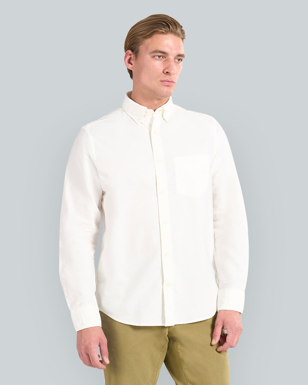 Regular Fit Garment-Dyed Archive Oxford Shirt White / L