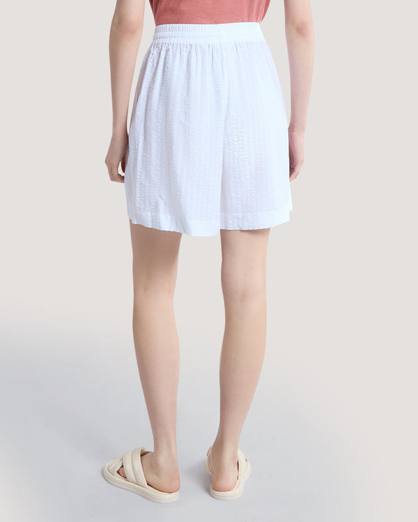 Tonal Striped Seersucker Shorts