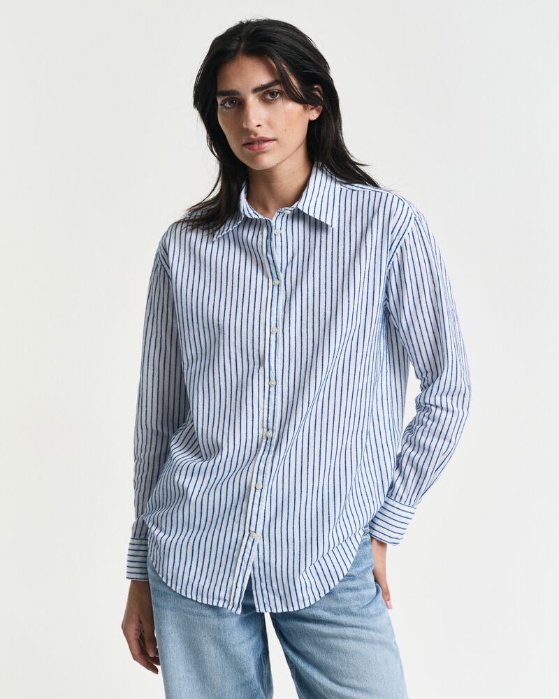 Relaxed Fit Striped Textured Shirt