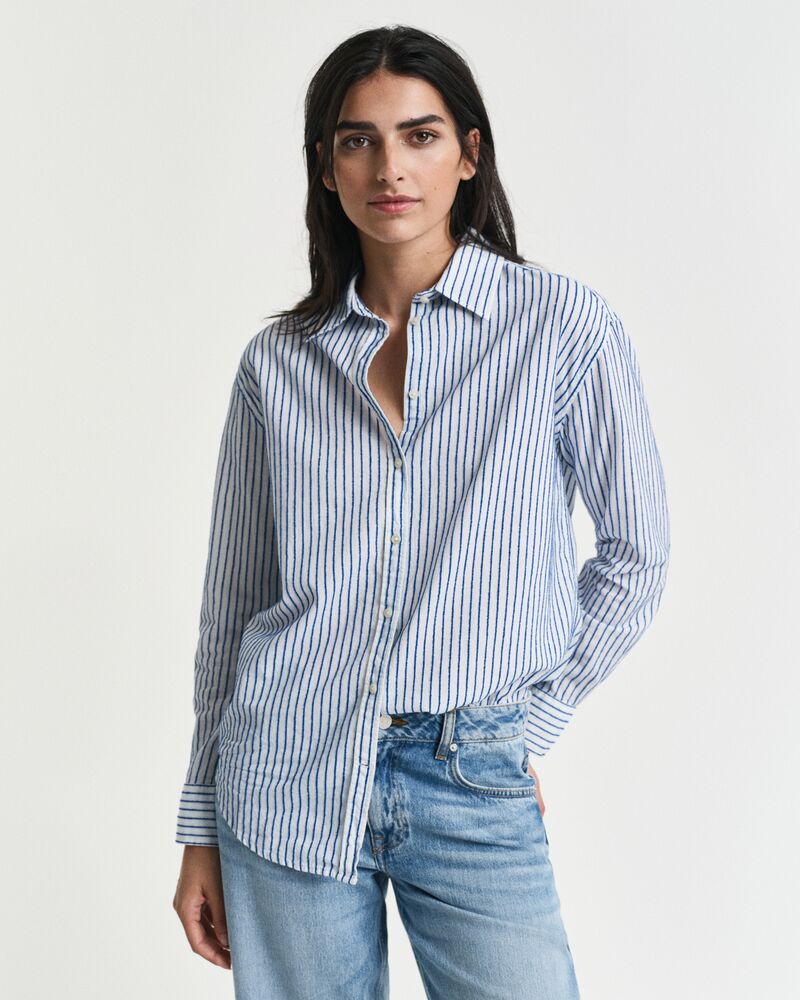 Relaxed Fit Striped Textured Shirt