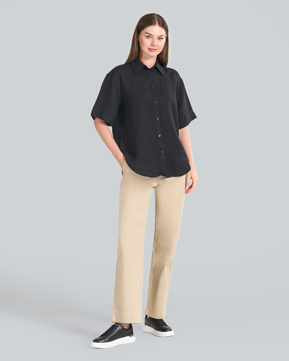 GANT LINEN RELAXED SS WOMEN’S SHIRT