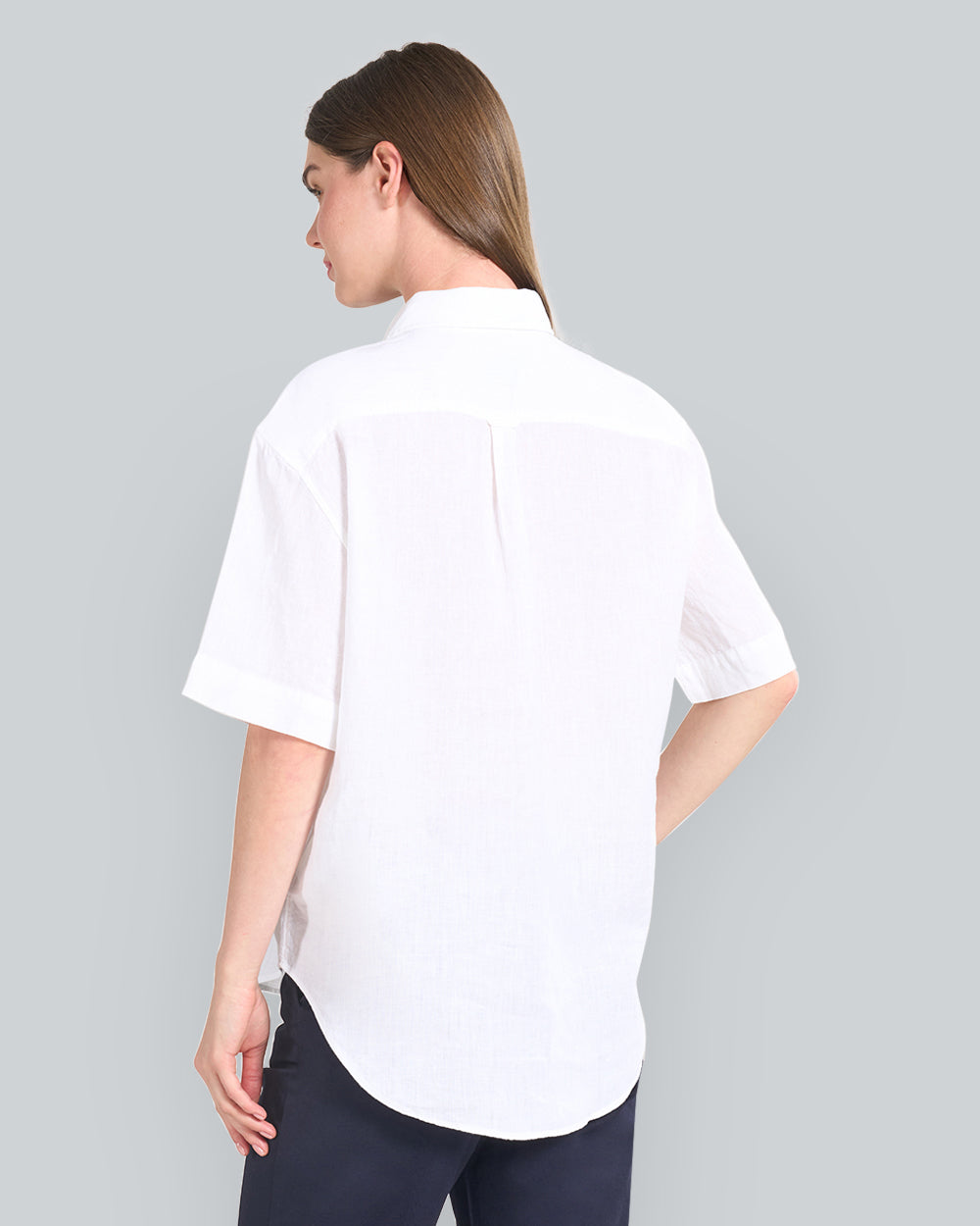 Relaxed Fit Linen Short Sleeve Shirt