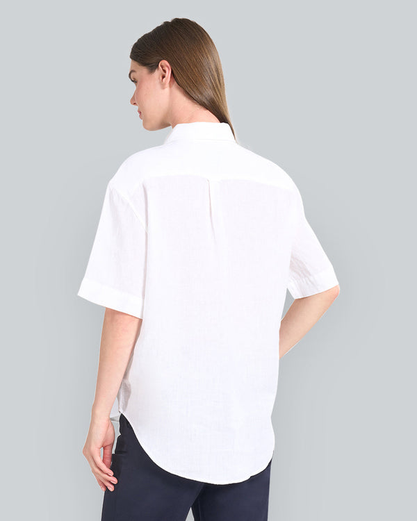 Relaxed Fit Linen Short Sleeve Shirt