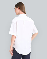 Relaxed Fit Linen Short Sleeve Shirt