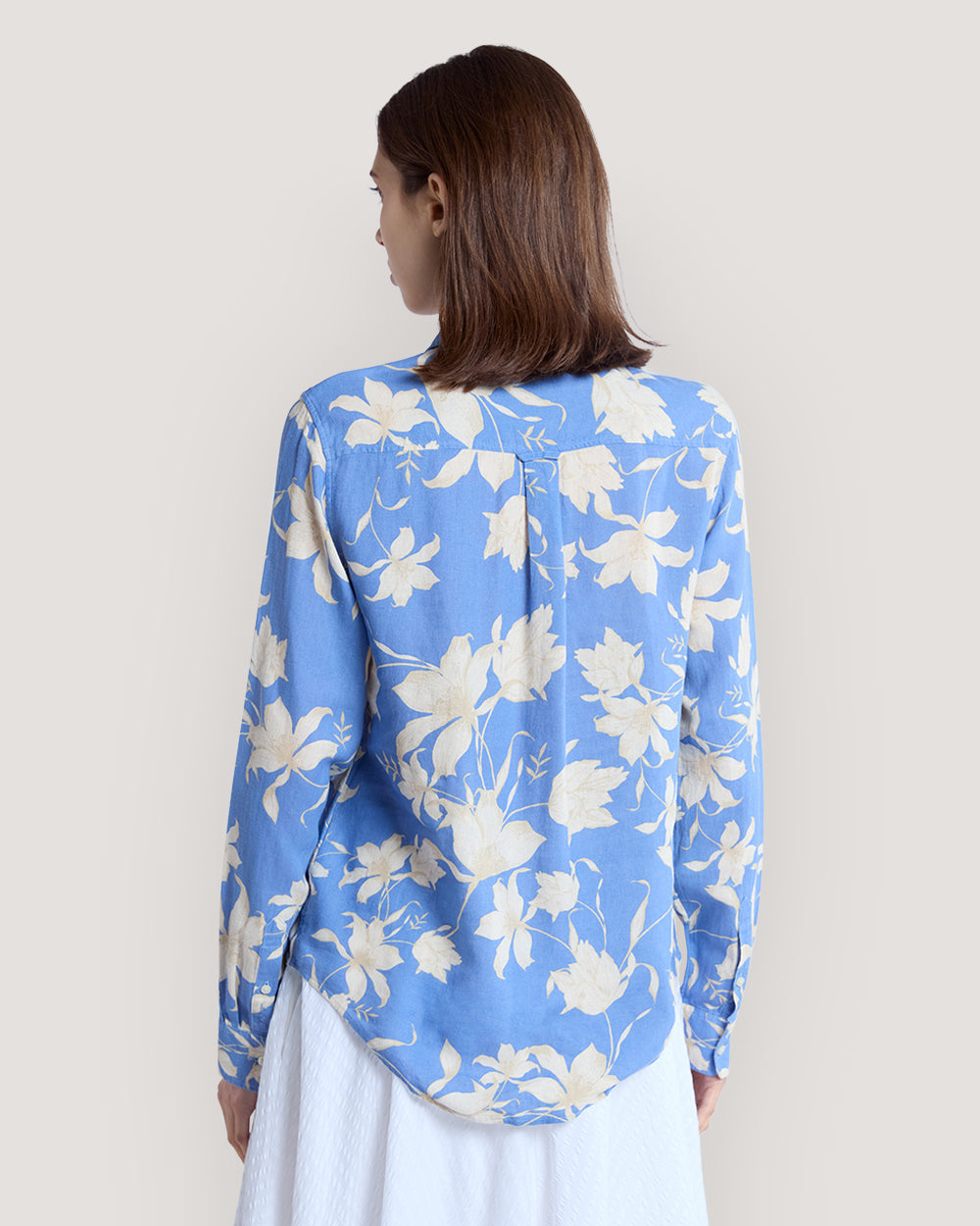 Tonal Striped Seersucker Skirt