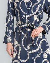 Sailing Print Shirt Dress