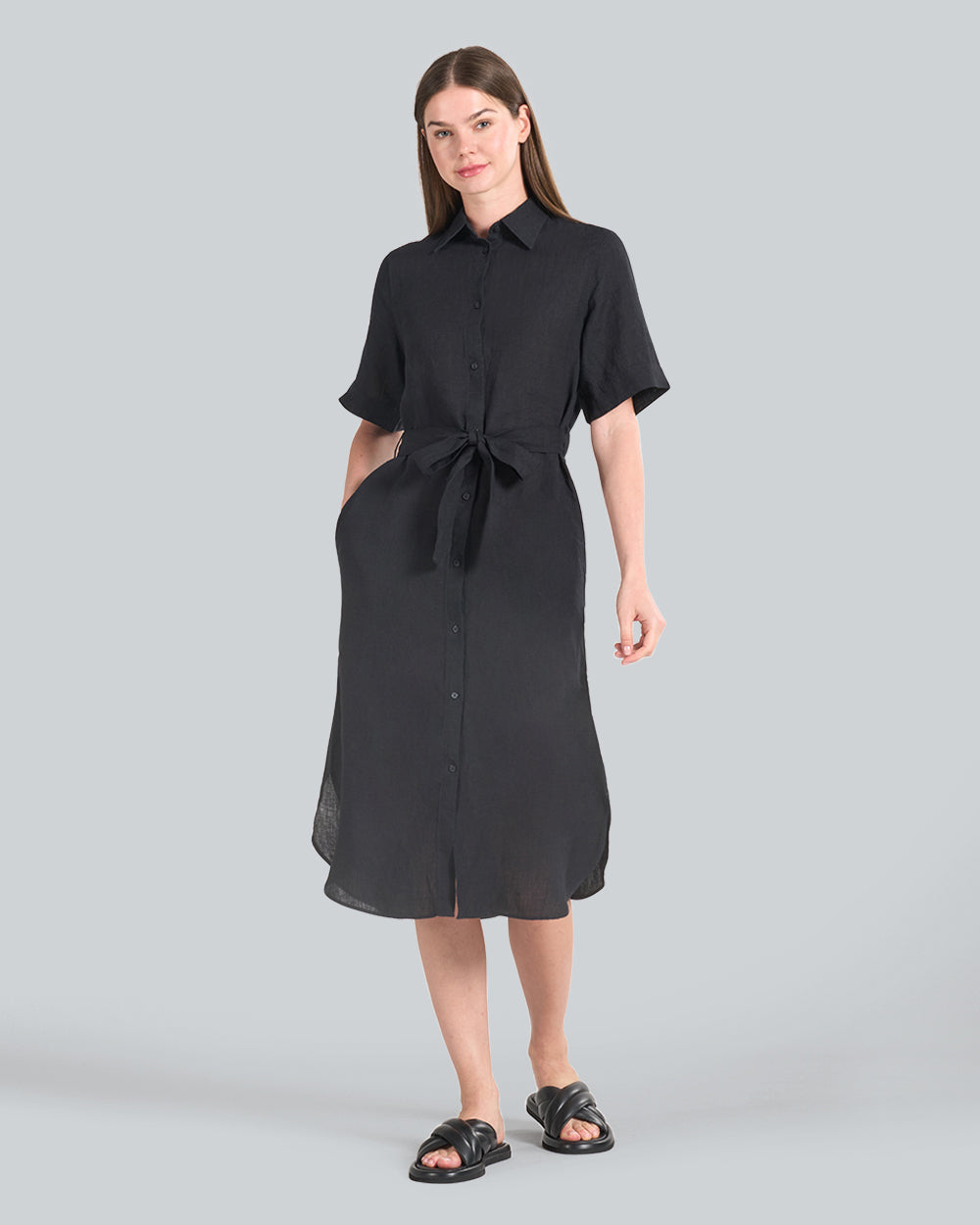 GANT REGULAR-FIT LINEN SS SHIRT DRESS