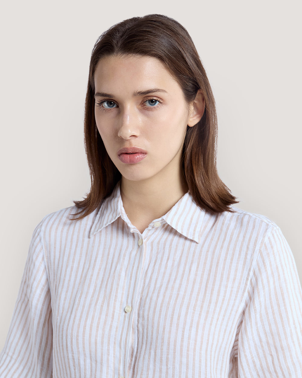 Striped Linen Shirt Dress