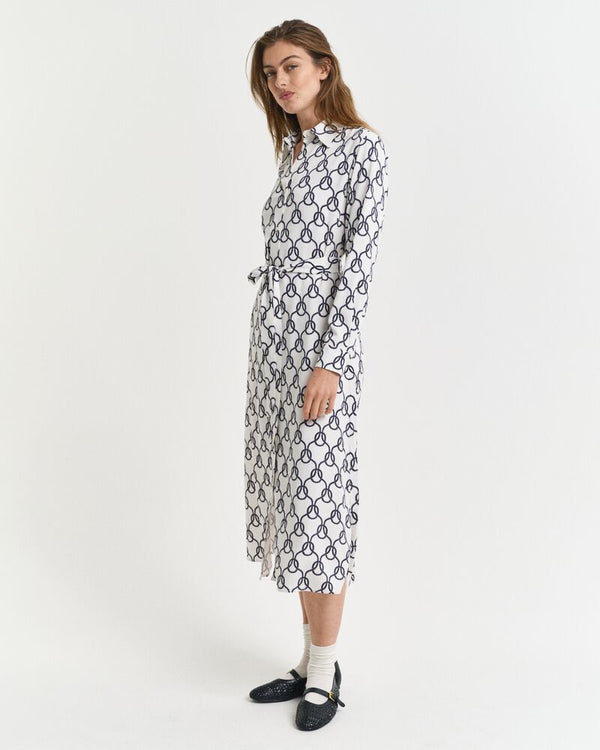 Rope Print Shirt Dress