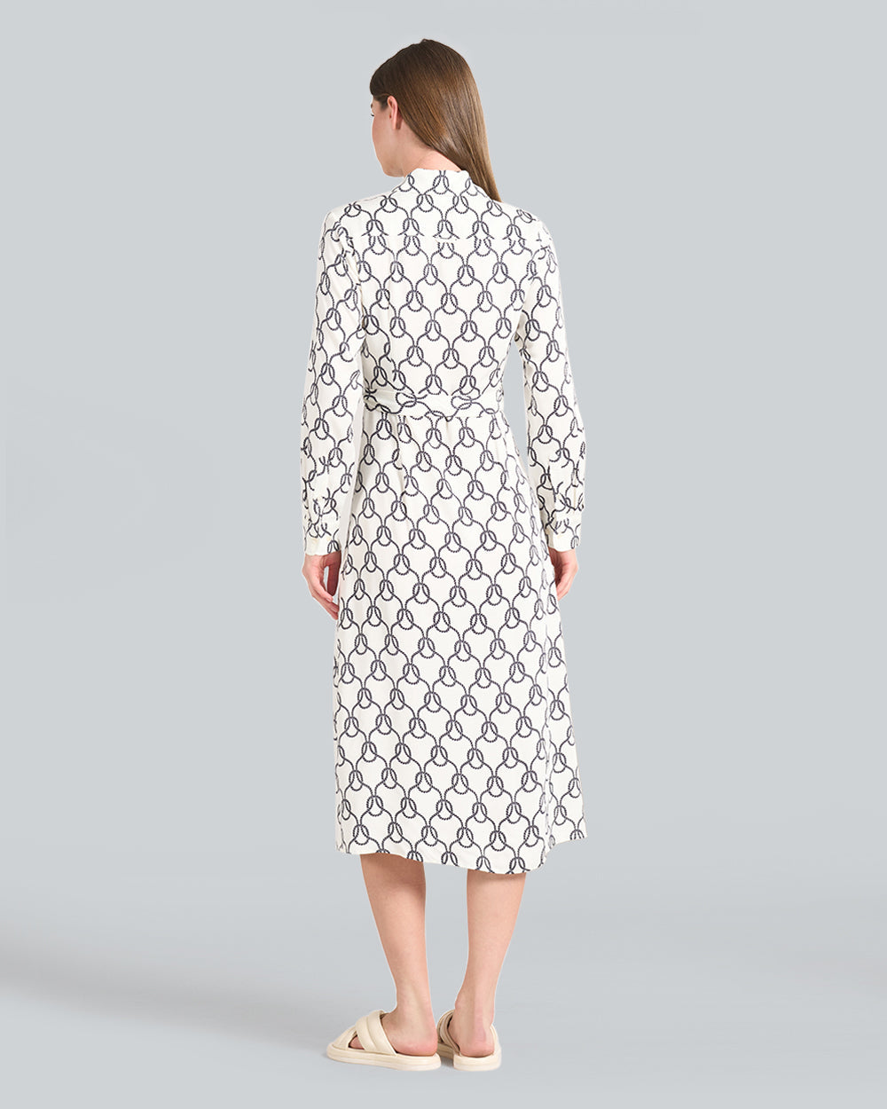 Rope Print Shirt Dress