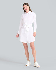 Belted Linen Shirt Dress