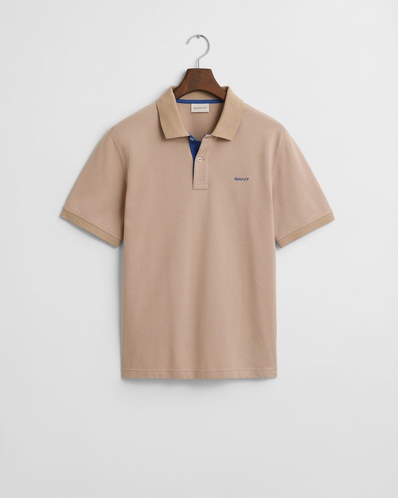 Contrast Piqué Polo Shirt Dry Sand / S