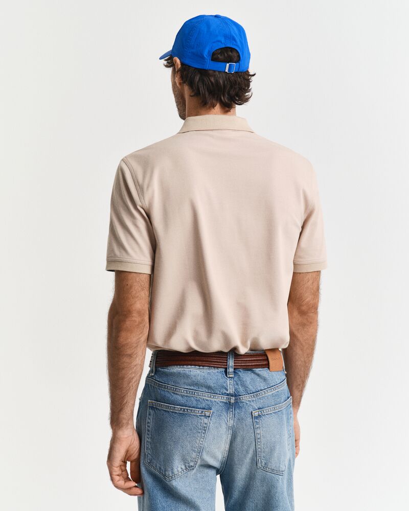 Contrast Piqué Polo Shirt Dry Sand / S