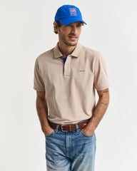 Contrast Piqué Polo Shirt Dry Sand / S