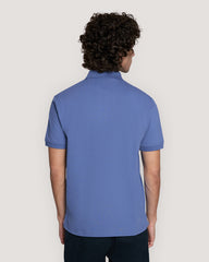 Contrast Piqué Polo Shirt Dusty Navy / M