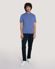 Contrast Piqué Polo Shirt Dusty Navy / M