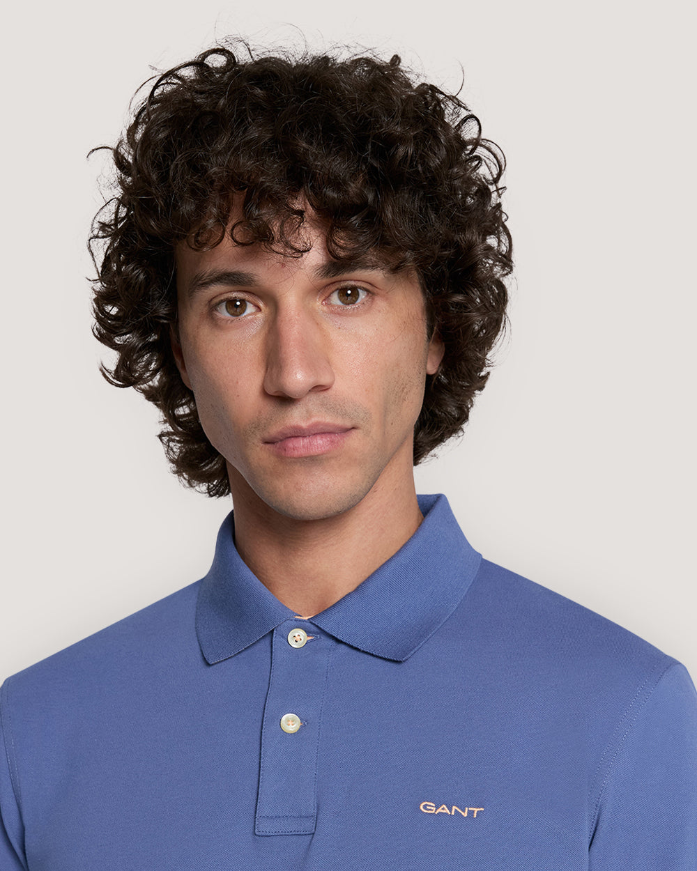 Contrast Piqué Polo Shirt Dusty Navy / M