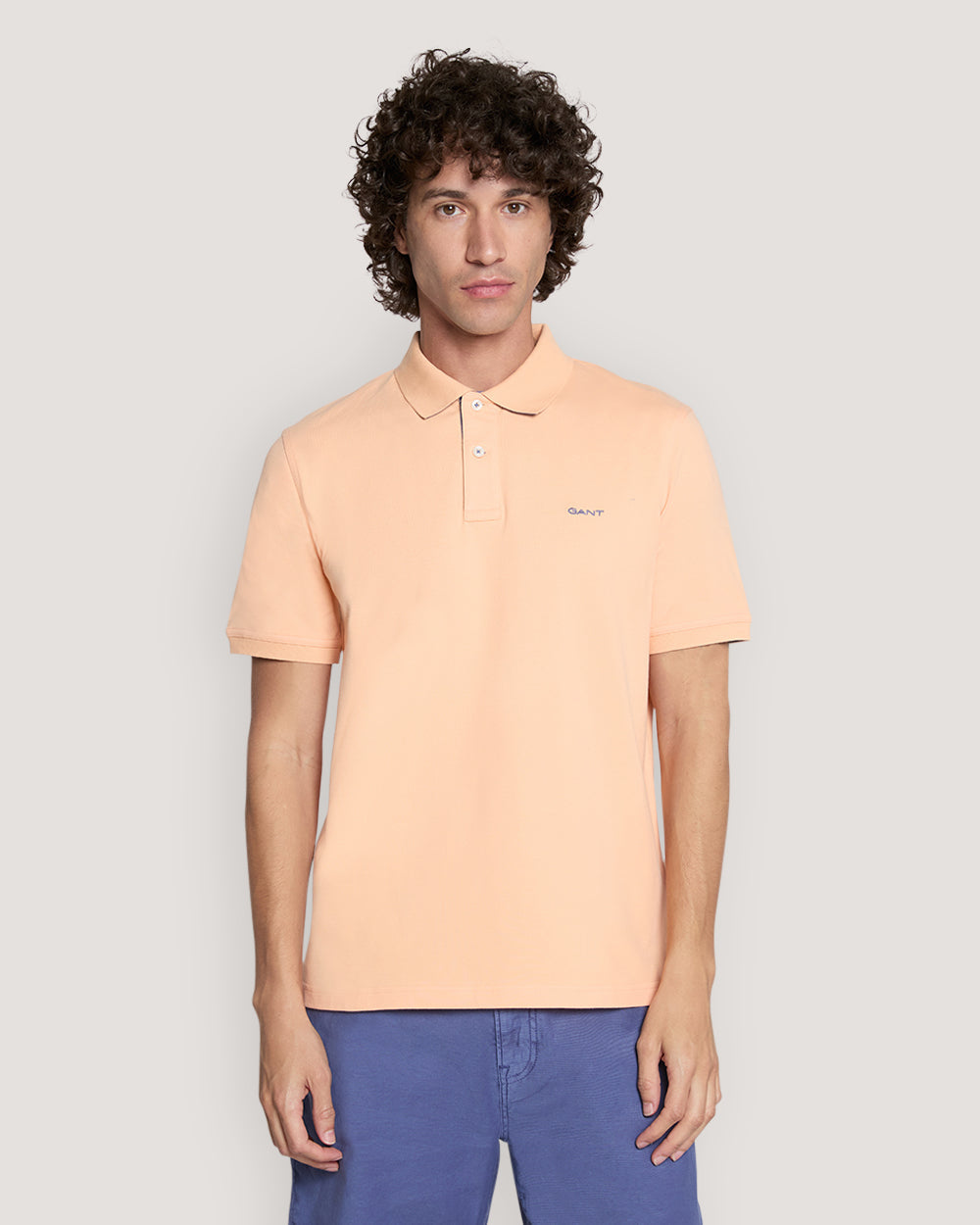 Contrast Piqué Polo Shirt Orange / M