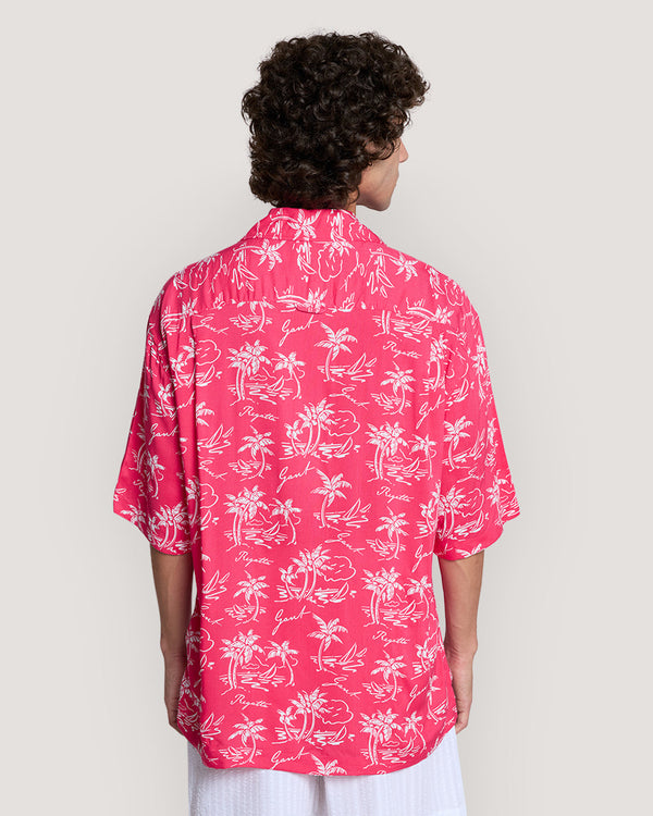 Relaxed Fit Island Print Shirt