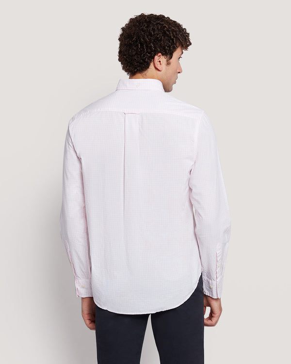 Gant Men’S Regular Fit Gingham Check Poplin Cotton Shirt