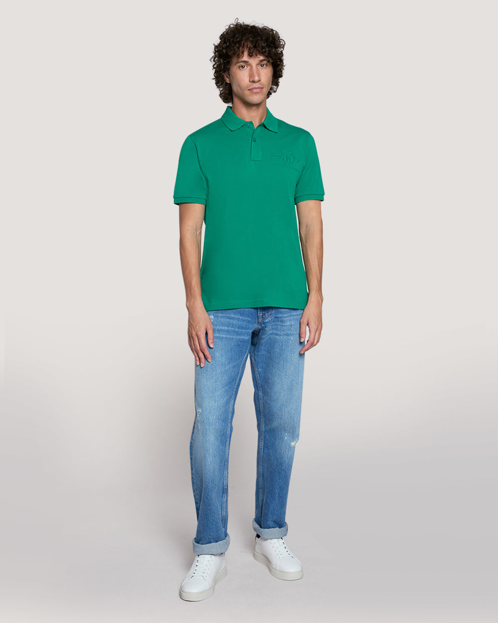 Tonal Shield Polo Shirt