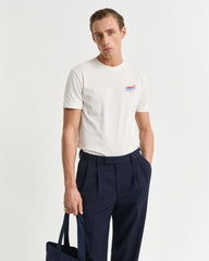 GANT USA Sailing Print Graphic T-Shirt Cream / S