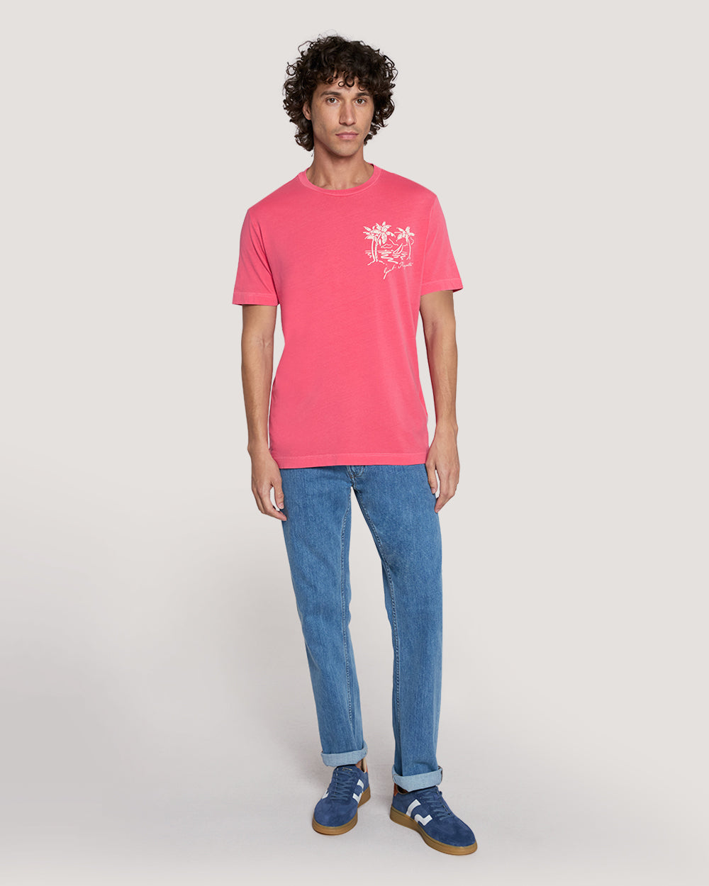 SUNFADED PRINTED TSHIRT Red / M