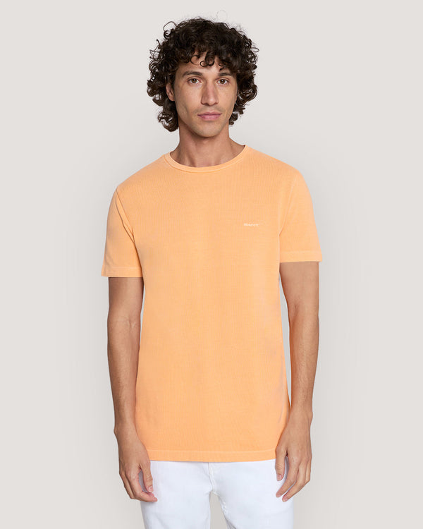 SLIM SUNFADED SS PIQUE TSHIRT Orange / M