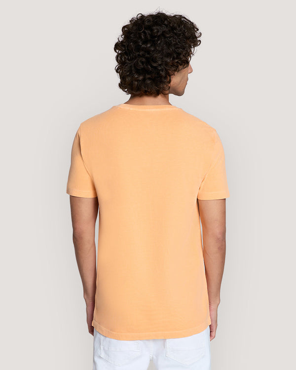 SLIM SUNFADED SS PIQUE TSHIRT Orange / M