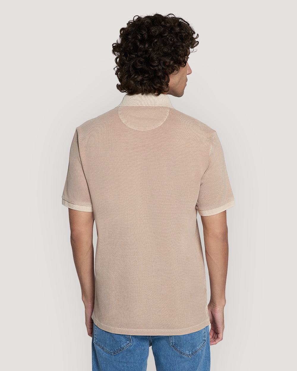 Sunfaded Piqué Polo Shirt Dry Sand / M