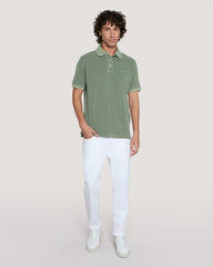 Sunfaded Piqué Polo Shirt Green / M