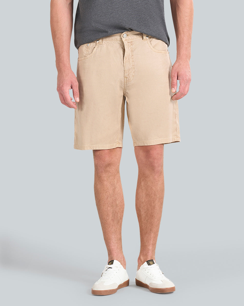 REG COT/LINEN JEANS SHORTS Dry Sand / 36