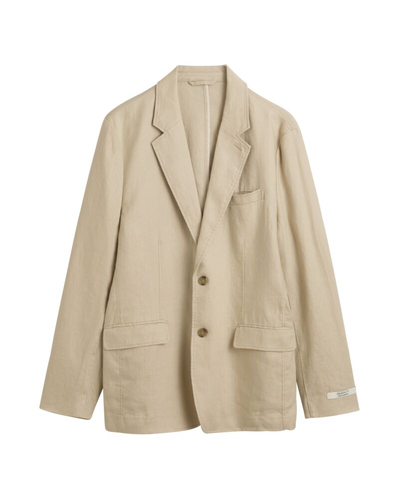 Regular Fit Garment Dyed Linen Blazer
