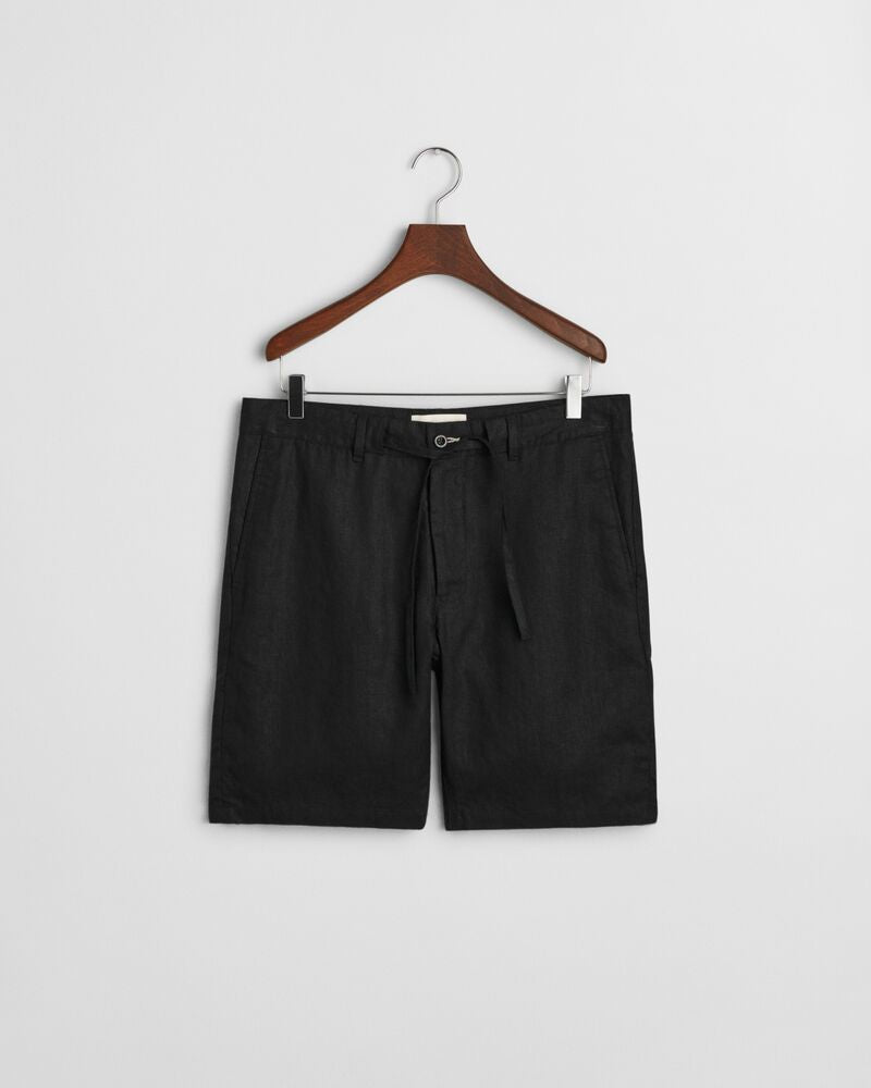 RELAXED LINEN DS SHORTS Black / S