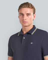CONTRAST TIPPING POLO Blue / L