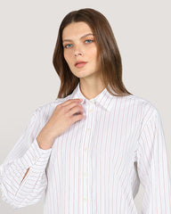 Gant Relaxed Striped Volume Sleeve Shirt For Women