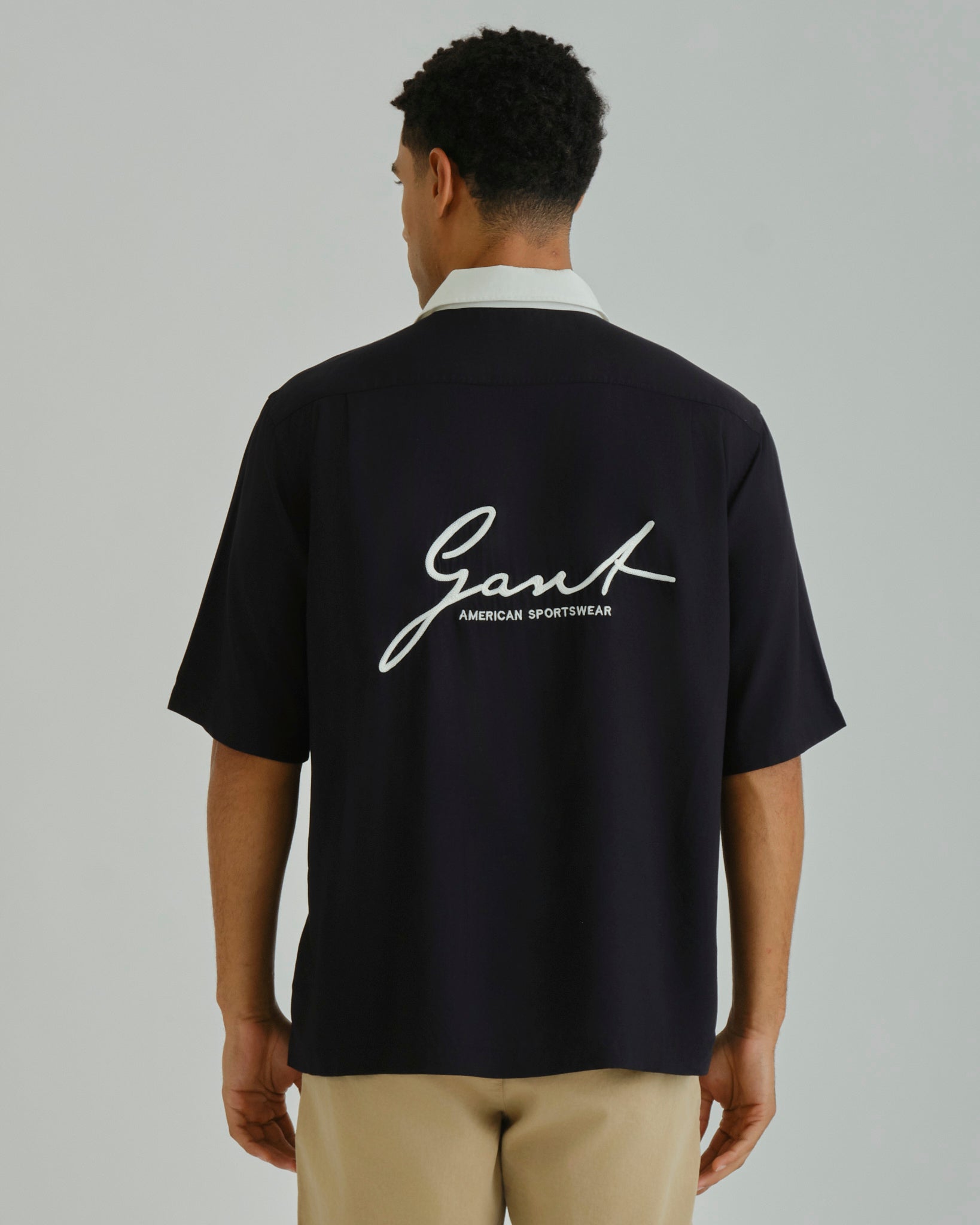 Gant Ramadan Collection – Men's Black Viscose Shirt