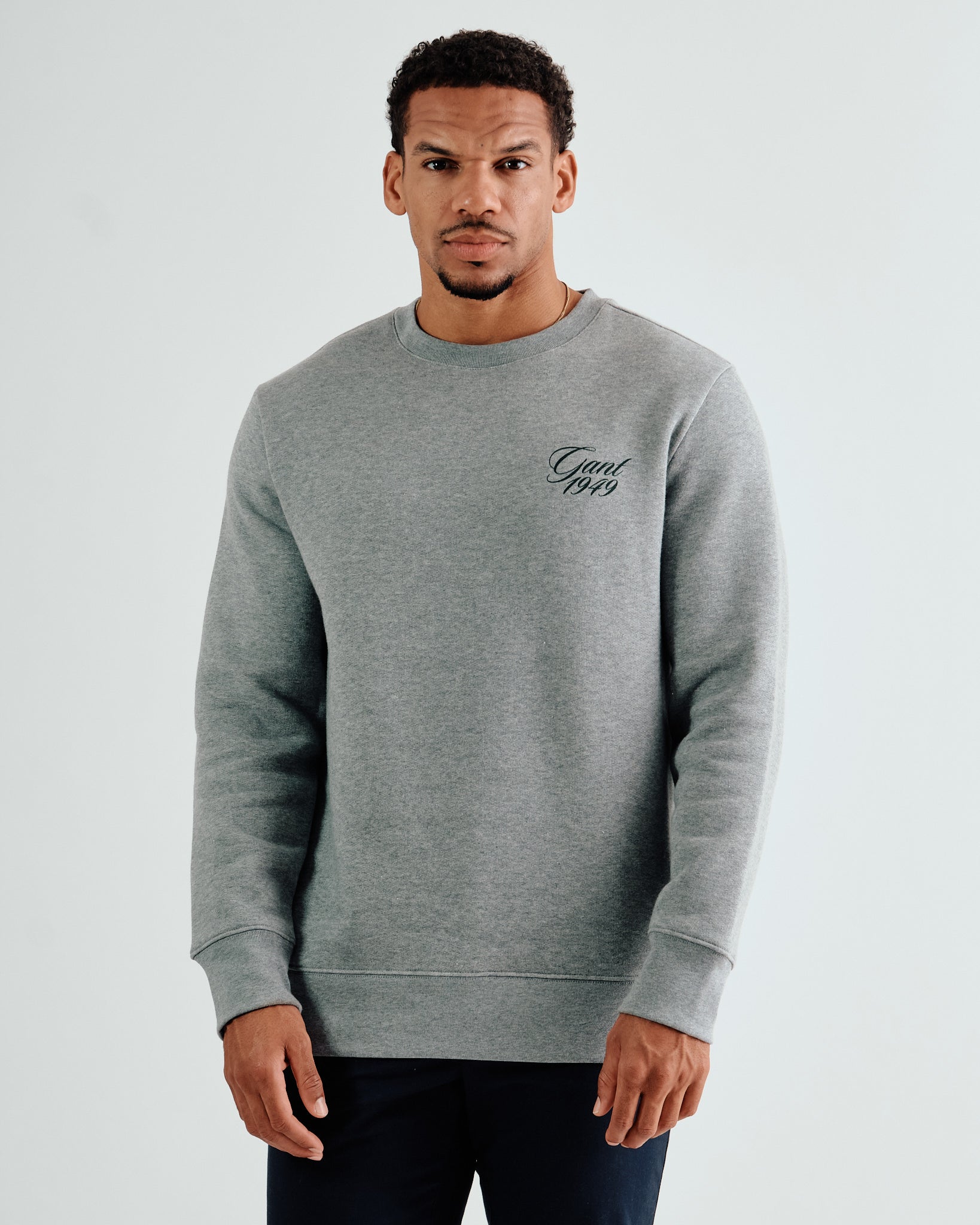 Gant Dubai Capsule Graphic Crew Neck Sweatshirt – Grey Melange