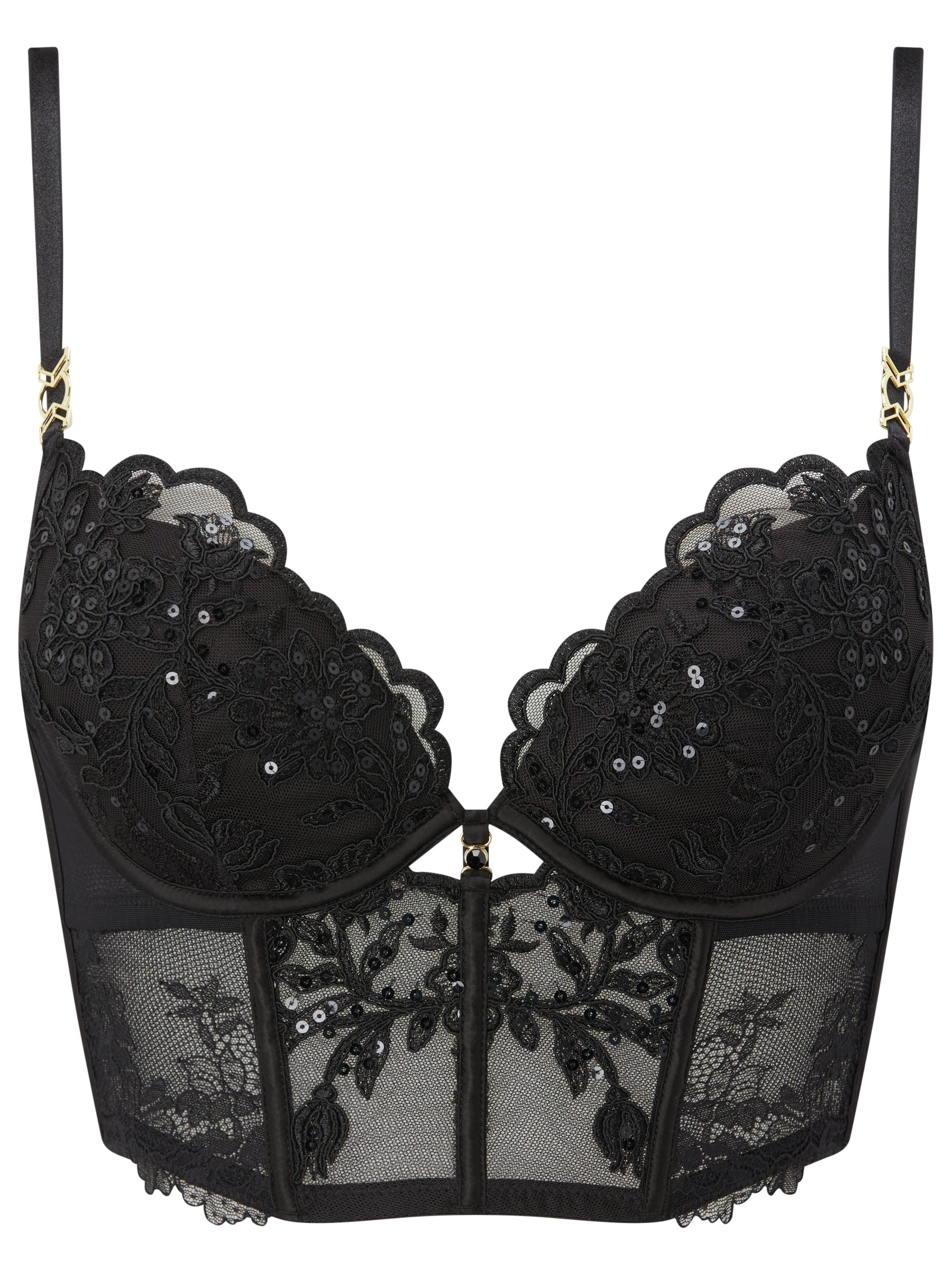 Ann Summers Icon Padded Corset Bustier Black