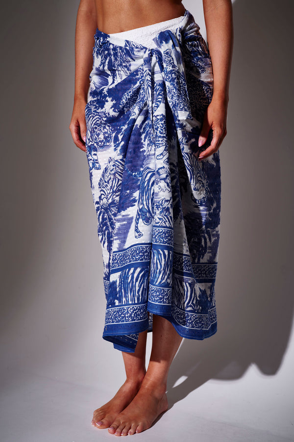 South Beach Leopard Printed Dobby Cotton Sarong