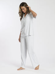 South Beach Luxury Brushed Rib Short Sleeve Traditional Set