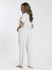 South Beach Luxury Brushed Rib Short Sleeve Traditional Set