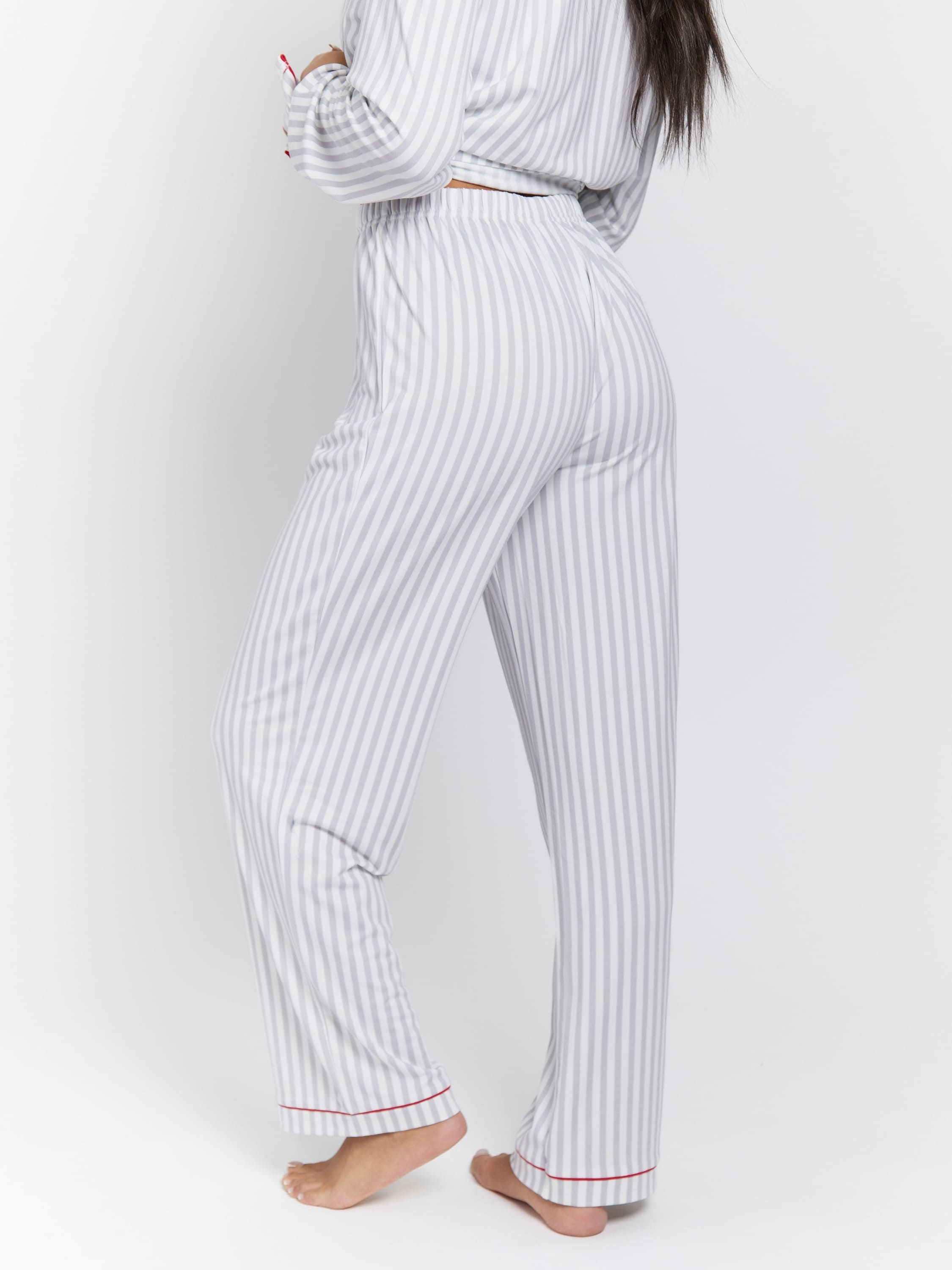 South Beach Button Shirt And Long Pant Pyjamas Set