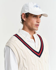CABLE VEST Beige / S