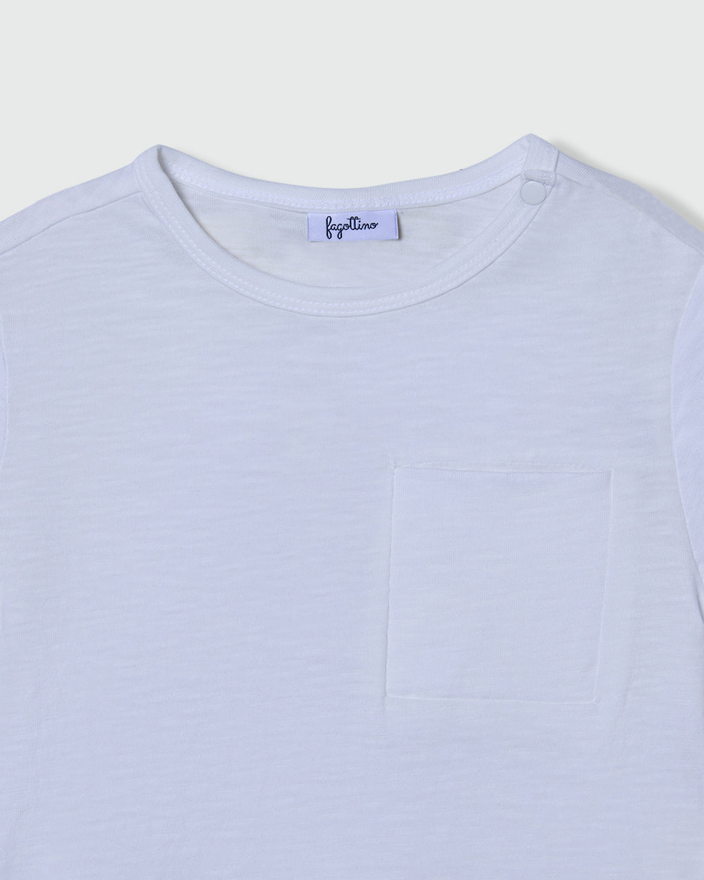 OVS BOYS TOPS T-SHIRT WITH POCKET WHITE / 24-30 M
