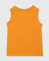 OVS BOYS TOPS SINGLET WITH PRINT ORANGE / 24-30 M