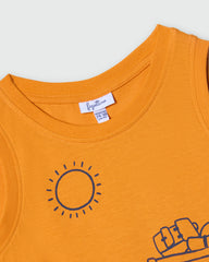 OVS BOYS TOPS SINGLET WITH PRINT ORANGE / 24-30 M