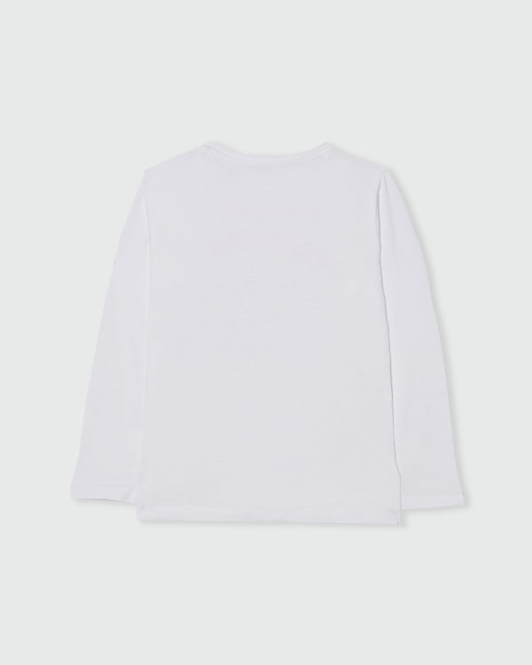 Ovs Fagottino Long-Sleeved T-Shirt With Stereo Print White / 24-30M